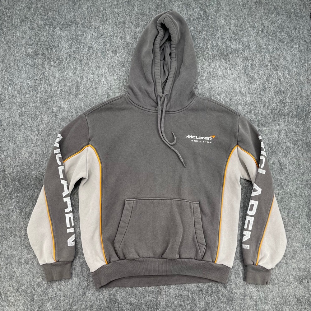 McLaren Formula 1 Hoodie Mens Small Grey Racing Sweatshirt Hollister